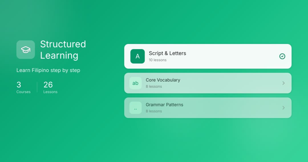 Learn Filipino - Structured Courses